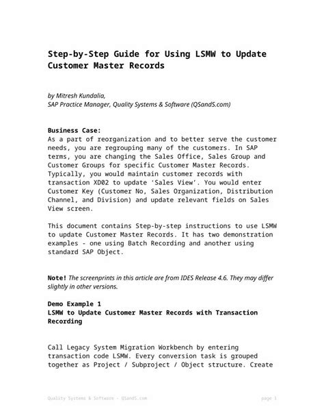 LSMW Step-by-Step Guide 的图像结果