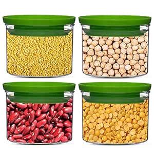 Buy HOME-PRO Xcellent Unbreakable airtight Transparent Plastic Storage ...