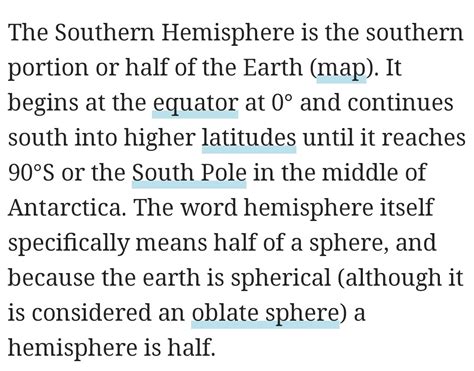 Y is the Southern hemisphere called the water hemisphere - Brainly.in