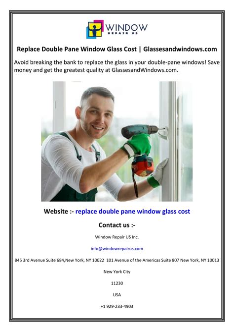 PPT - Replace Double Pane Window Glass Cost Glassesandwindows.com ...