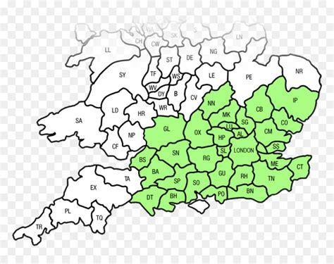 Postcode Area Map 的图像结果