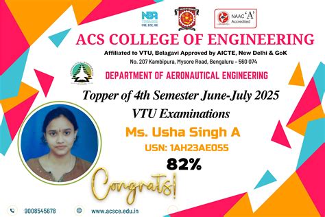 4th Semester AE VTU Toppers – June/July 2025 - ACSCE