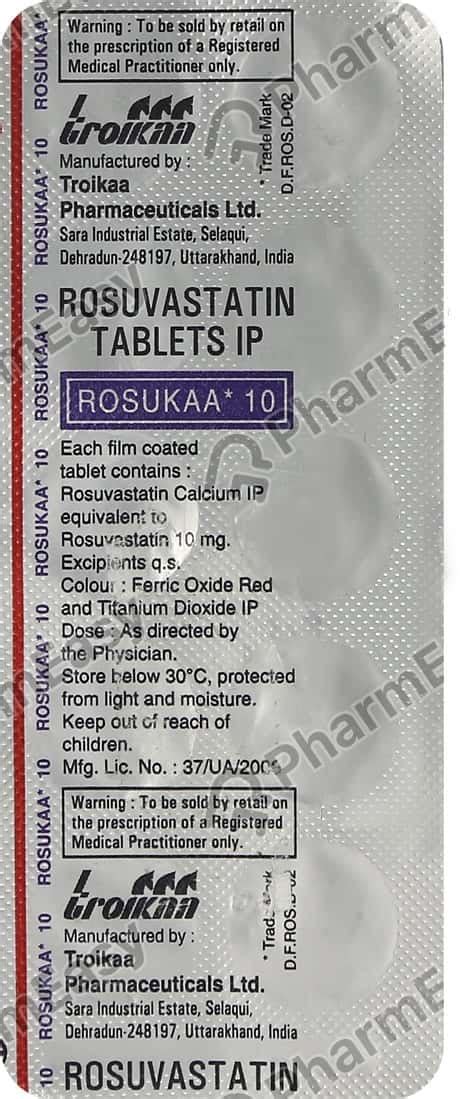 Rosukaa 10 MG Tablet (10): Uses, Side Effects, Price & Dosage | PharmEasy