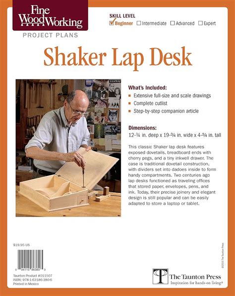 Buy Fine Woodworking's Shaker Lap Desk Plan Book Online at Low Prices ...