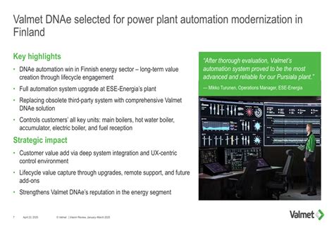 Valmet Q1 2025 slides: Services and Automation shine as company unveils ...