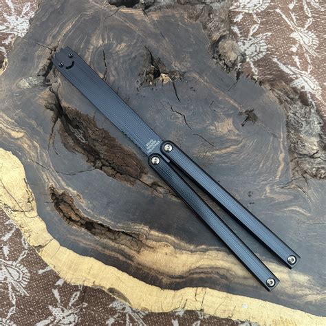 Squid Industries Squiddy-AL Butterfly Balisong Trainer Black Aluminum ...