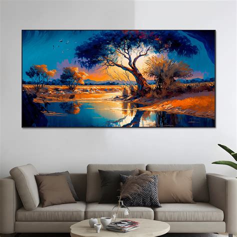 Sunset Tree Reflection Canvas Art – Nestroots