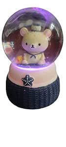 Buy Prezzie Hub Cute Teddy Glass Snow Globe Showpiece with Colourful ...