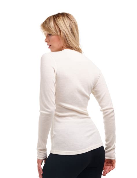 Merino Wool Long Sleeve (Natural Merinos) Thermal Base Layer Underwear ...