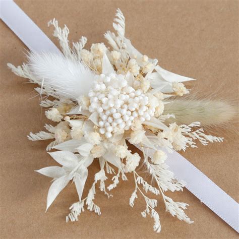 Flower Wrist Corsages,white Bracelets for Bridesmaid,wedding Jewellery ...