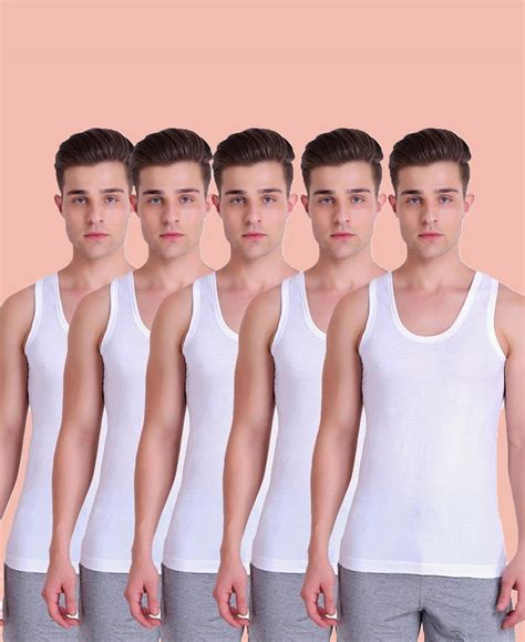 Buy Men HiFlyers White Cotton Round Neck Vest: TT Bazaar – T T Bazaar