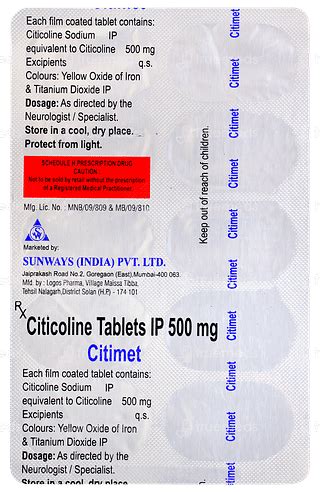Citimet 500 MG | Order Citimet 500 MG Tablet Online at Truemeds
