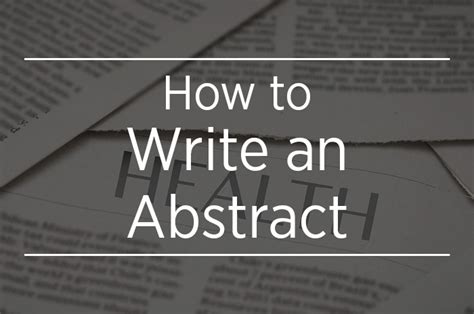 How to Write an Abstract 的图像结果