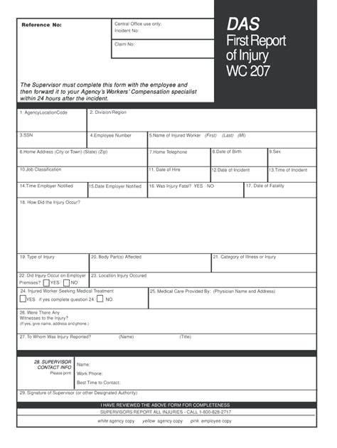 CT DAS WC 207 - Blank Fillable Template | Fill Out, Print & Download ...