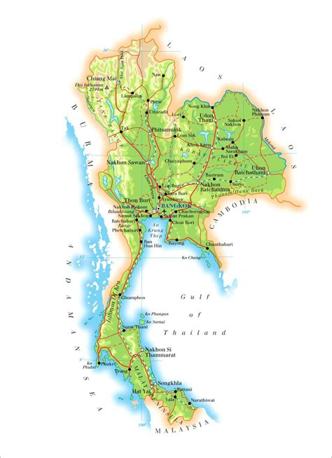 泰国地图英文版_泰国地图查询