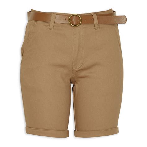 Tan Belted Chino Shorts (3154736) | TRS
