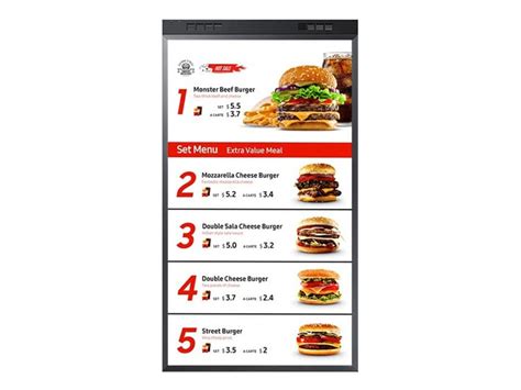 QSR Digital Signage Industry Solutions | Samsung Business India