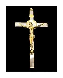 Angel Seraphin Saint Benedict Benedictine Premium Metal Cross with ...