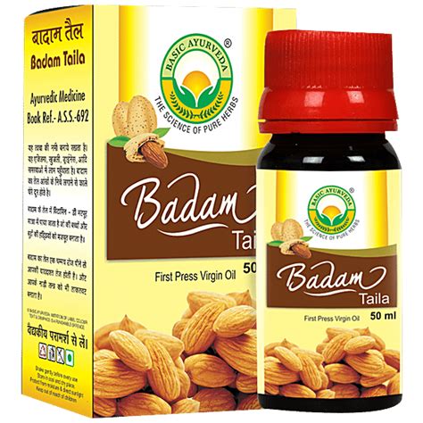 Buy Basic Ayurveda Badam Taila - First Press, Virgin Oil For Skin ...