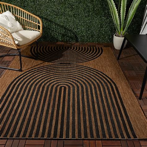 Balta 8 X 10 (ft) Tan Indoor/Outdoor Stripe Area Rug 3095144 at Lowes.com