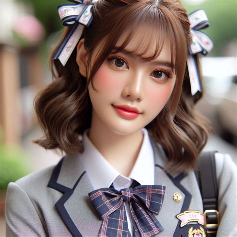 Traditional School Uniform: High School Girl Photo | AI Art Generator ...