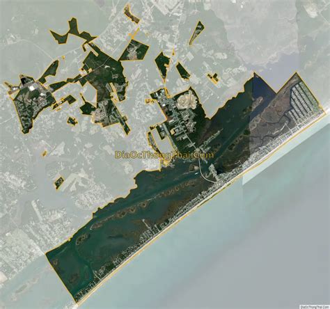 Map of Surf City town, North Carolina - Thong Thai Real