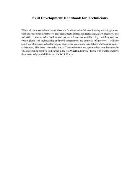 HANDBOOK FOR TECHNICIANS