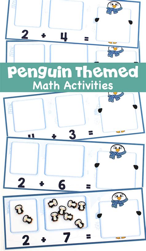 Penguin Themed Math Activities - Make Take & Teach | Kindergarten math ...