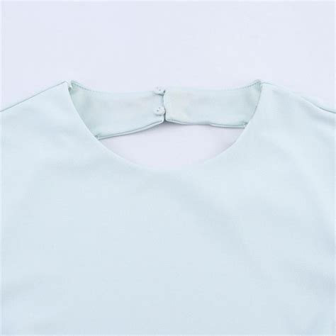 Pankh Evelina Pale Blue Ruffle Sleeve Trimmed Short Dress