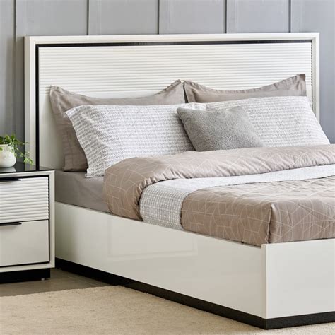 Buy Sterling Lenard King Bed with Box Storage - White from Home Centre ...