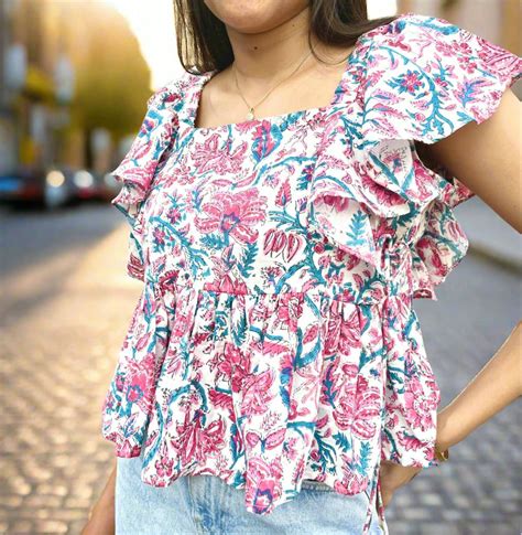 Savana Pink Ruffle Top