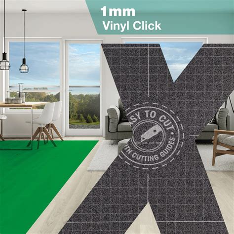 1mm Underlay for Vinyl Click Flooring - 9.6m2 - XPS Foam