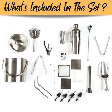 17pcs Bartender Kit with Ice Bucket Set – Bar Box