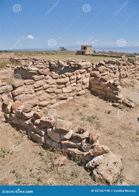 Puye Cliff Dwellings in Northern New Mexico Stock Photo - Image of ...