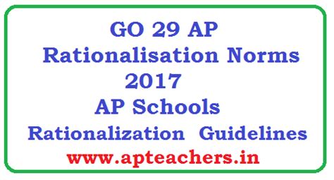 GO 29 AP Rationalisation Norms 2017 AP Schools Rationalization ...