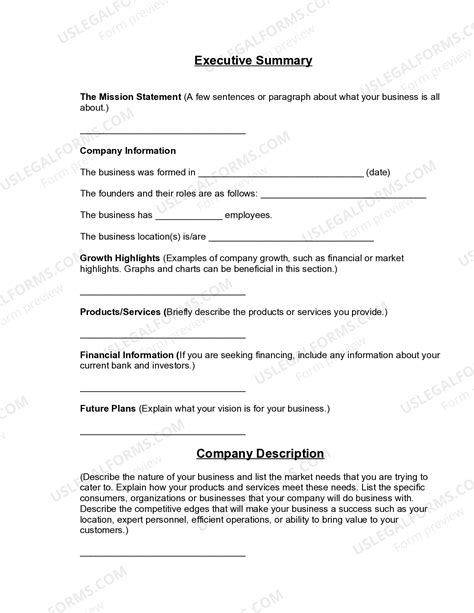 Business Plan Summary 的图像结果