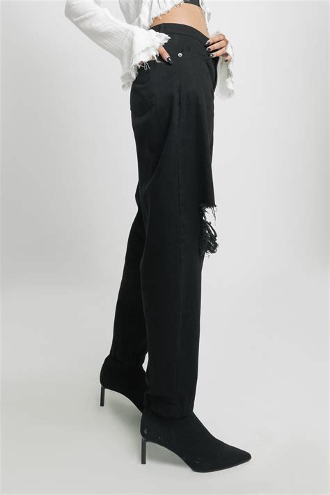 Ripped Wide Leg Jeans