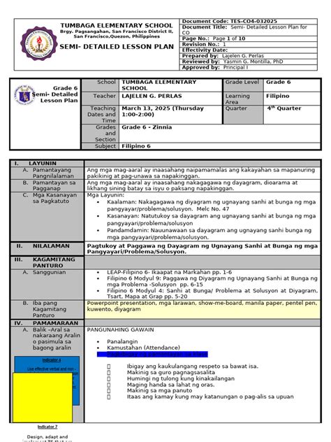 Image result for Sample Lesson Plan with Annotation Pmes