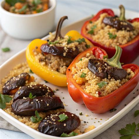 Roasted Bell Peppers Stuffed with Spiced Bulgur and Sweet Dates ...