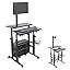 Isomars Computer/Laptop Table with Dual Monitor Mount, Adjustable ...