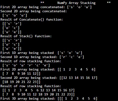 Image result for Numpy D-Stack Visualization