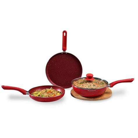 Buy Royal Velvet Non-stick Cookware Set Red,4Pc Online At Best Price ...