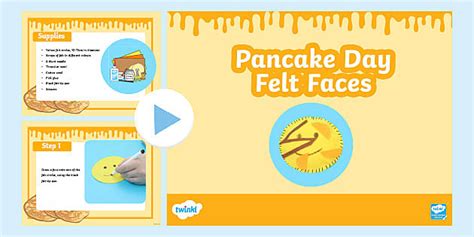 Pancake Day Felt Faces Craft Instructions PowerPoint