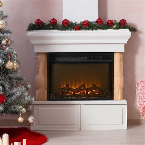 Fun Orange 24-in W Black Infrared Quartz Wall-mount Electric Fireplace ...