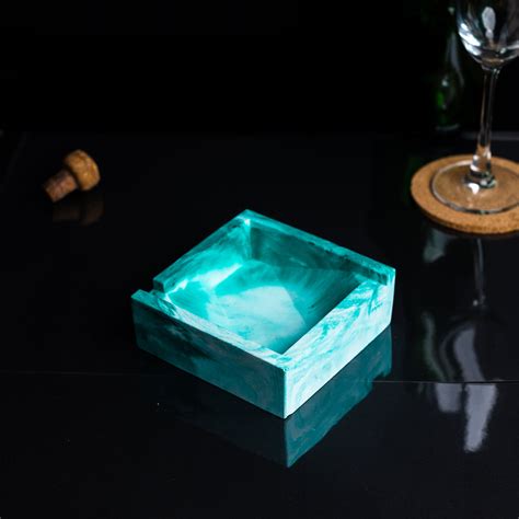 New Squash Tray Mint Marble - A Square Shaped Ashtray- a perfect gift ...