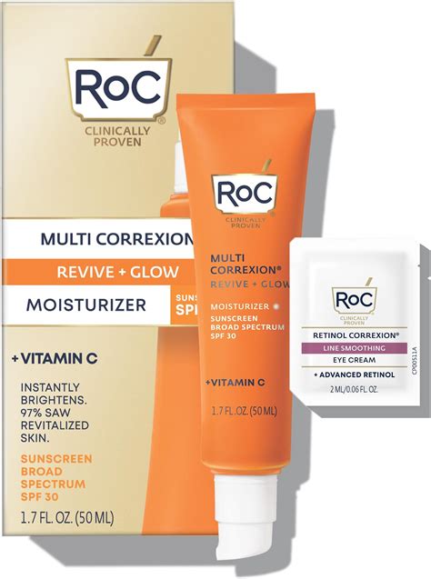 Amazon.com: RoC Multi Correxion Revive + Glow Vitamin C Broad Spectrum SPF 30 Moisturizer (1.7 ...