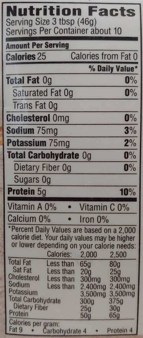 44 egg beaters nutrition label