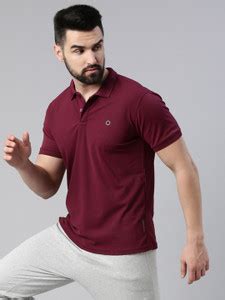 Tiger Shroff - PROWL Solid Men Polo Neck Maroon T-Shirt - Buy Tiger ...