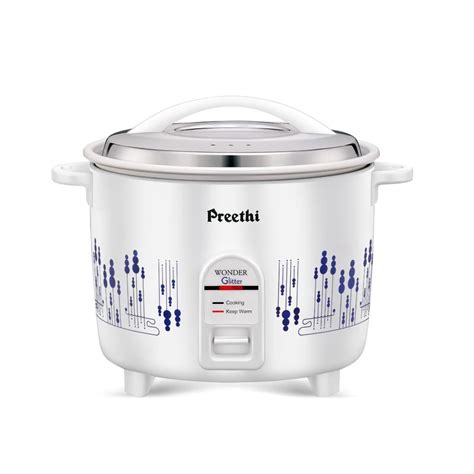 Buy Preethi Glitter 1.8 litres Electric Rice Cooker with Rust Proof ...