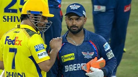 Watch: MS Dhoni consoles Rishabh Pant after Lucknow lose close contest ...